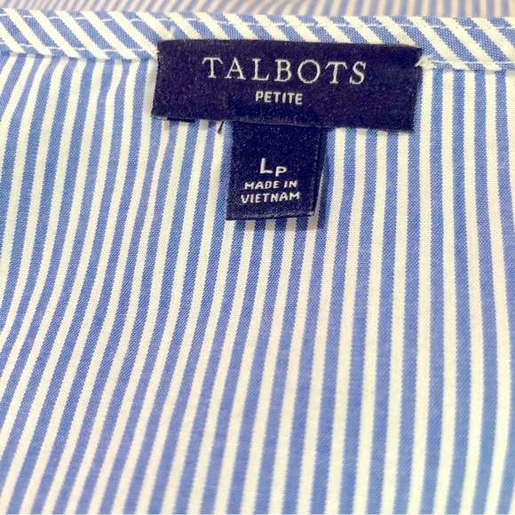 Talbots Blue & White Popover Size LP - Picture 7 of 10